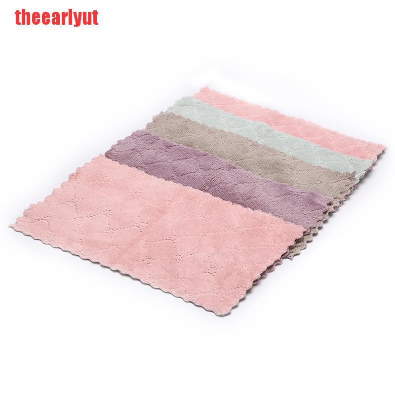 theearlyut 1pc Super Absorbent Microfiber kitchen dish Cloth Household Cleaning Towel