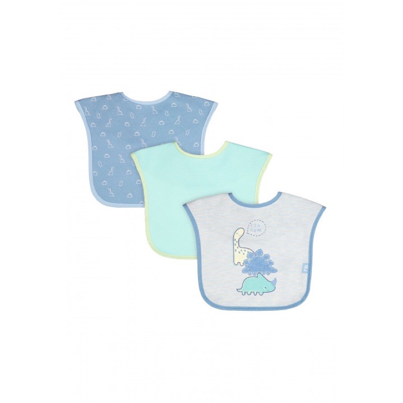 [Hàng cao cấp kèm quà tặng]Yếm ăn dặm BLW 2 mặt chống thấm Mothercare (100% cotton knitted mềm mại)