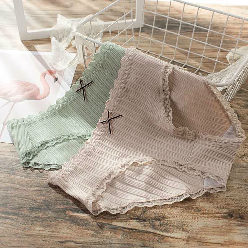 [Mã 12FASHIONSALE1 giảm 10K đơn 50K] Quần Lót Nữ Cotton Gân Tăm Viền Ren Chống Lộ Thoáng Mát Kháng Khuẩn Cao Cấp QC11 | BigBuy360 - bigbuy360.vn