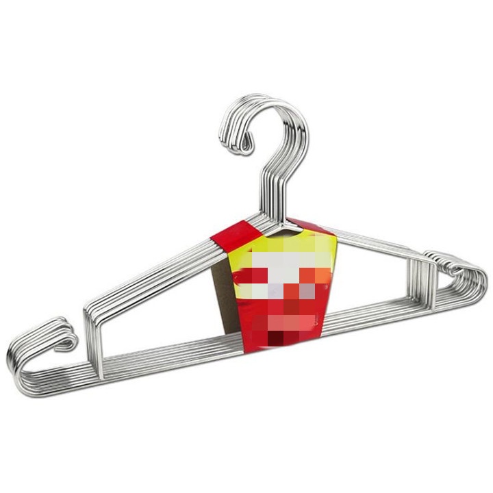 Móc treo quần áo Inox - 43 cm dành cho người lớn , có móc treo 2 bên-5 CÁI