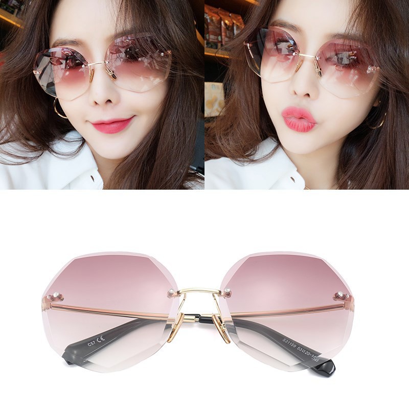 Kính Mát Nữ Đa Giác Thời Trang Cá Tính Tròng Không Viền Nhiều Màu Sắc | BigBuy360 - bigbuy360.vn