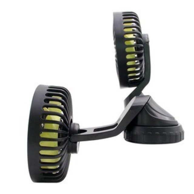 Quạt Đôi Mini 5V Cắm Sạc USB Cho Ô Tô Dùng Cho Xe Hơi Bàn Làm Việc Văn Phòng Xoay 360 Độ - Phụ Kiện Xe Hơi Ruffo