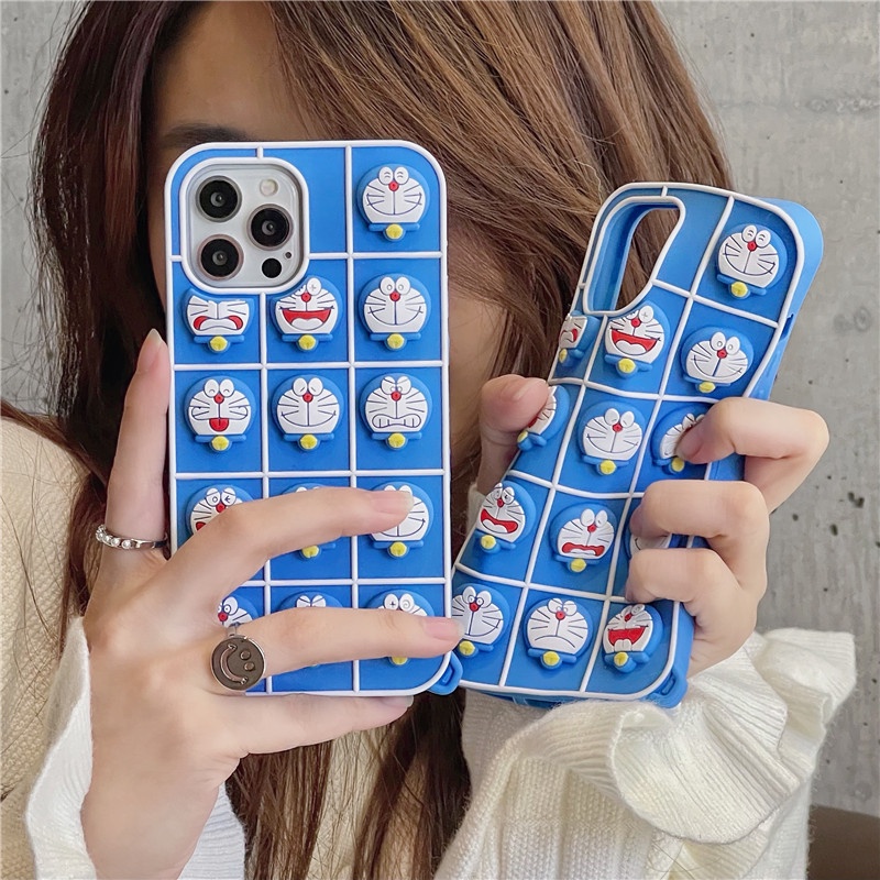 Ốp điện thoại silicon tpu mềm nhám chống rơi chống trầy xước doraemon cho Iphone 12 11 Pro Max X Xs Max Xr 8 7 Plus