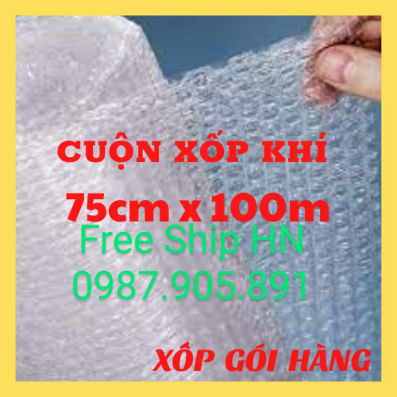 Cuộn xốp chống sốc 75cm x 100m,xốp nổ,xốp hơi,xốp khí,gói hàng,bọc hàng chống sốc