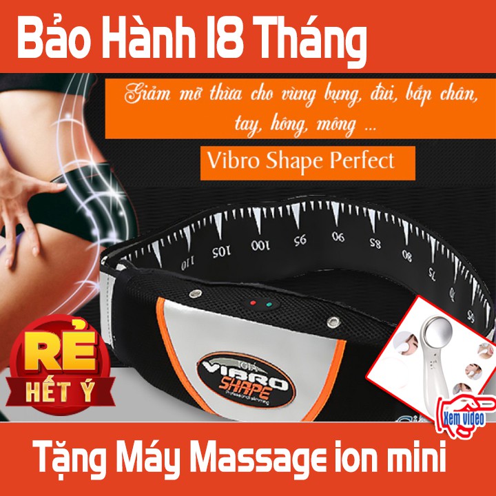 Đai Rung Massage Giảm Mỡ Bụng Thon Gọn Đau Mỏi Vai Gáy BH: 18 Tháng