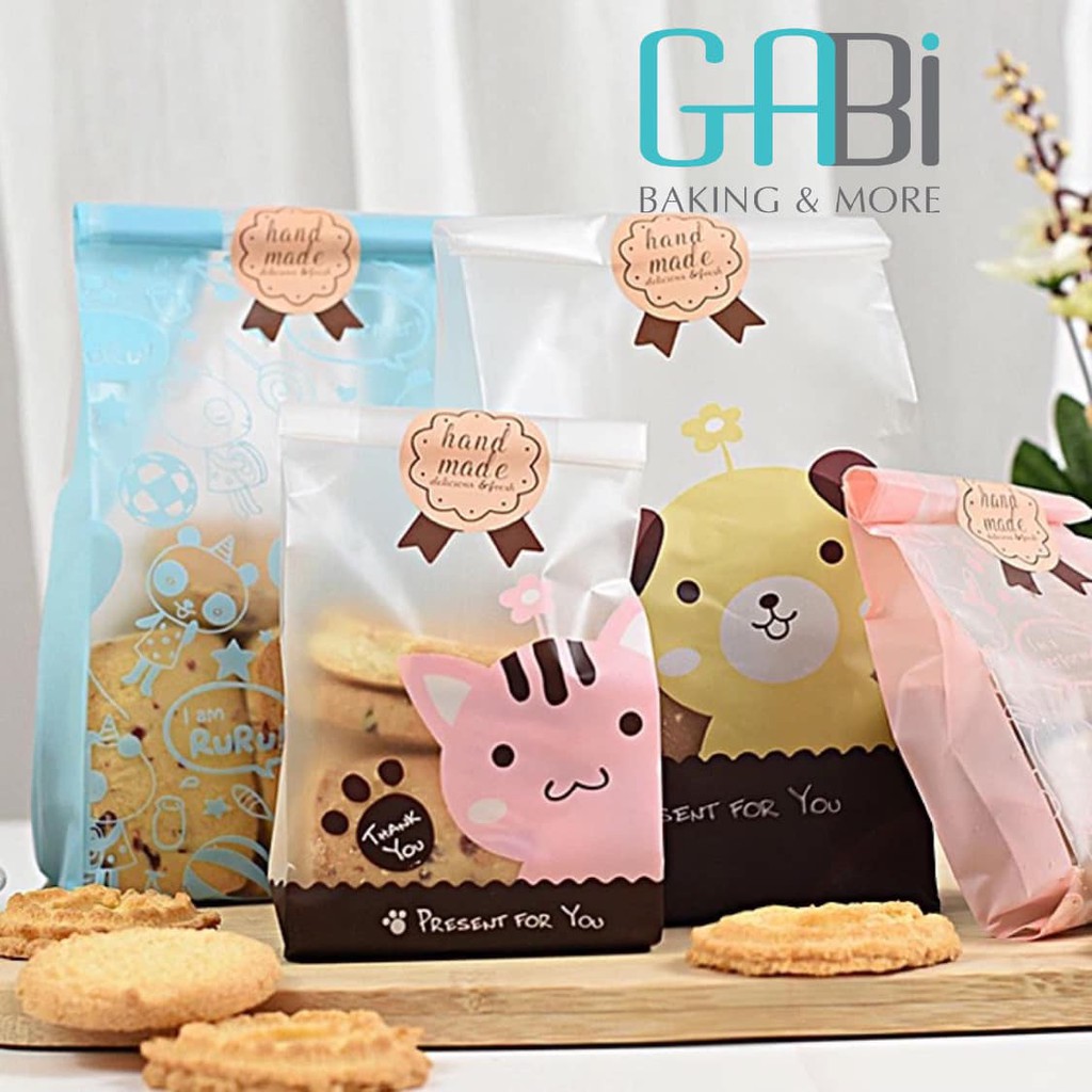 Set 50 Túi Nhựa Đựng Bánh Kẹo Trang Trí Giáng Sinh Năm Mới