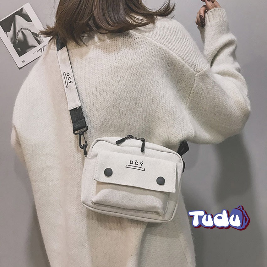 Xả kho mẫu cũ Túi Đeo Chéo Nữ Tudu, Túi Đựng Điện Thoại Vải Canvas Dễ Thương Phong Cách Thời Trang Hàn Quốc CN223