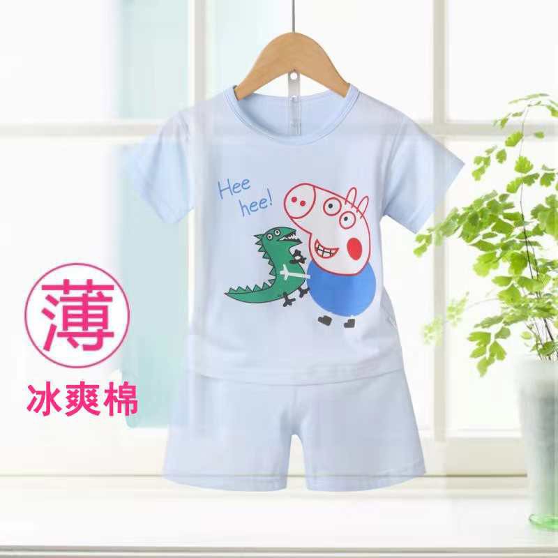 Bộ xuất hàn bé trai họa tiết lợn pepa size đại 7-28kg