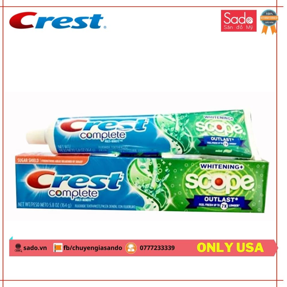 Kem Đánh Răng Bạc Hà Crest Premium Plus Scope Outlast Toothpaste, Mint, 5.2 Oz, 1 Pack