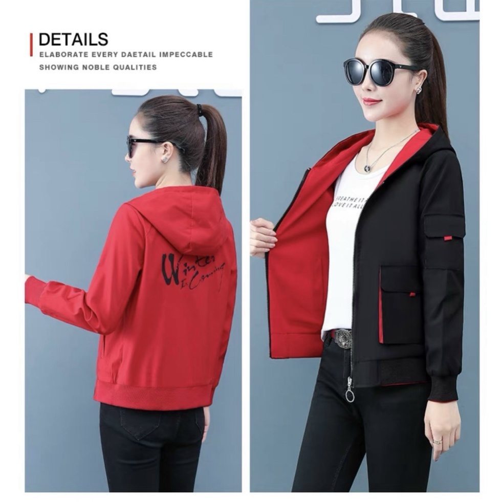 &quot;&quot;[FREE SHIP] Áo Khoác Hoodie- Áo Khoác Sweater- Áo Khoác Nỉ- Áo Khoác Kaki Nữ Mặc Được 2 Mặt Cực Tiện Lợi Dễ Phối Đồ TU