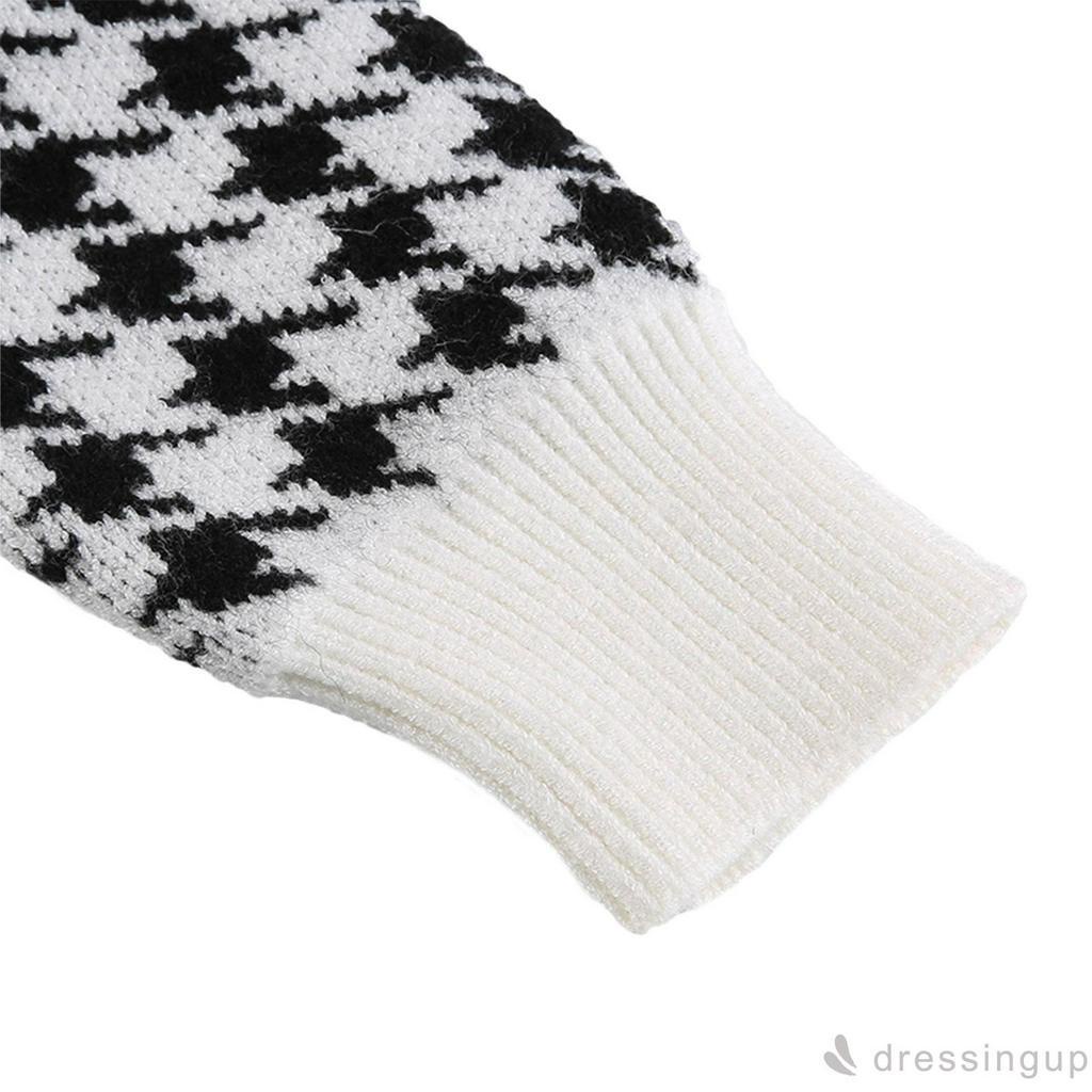 Áo Khoác Nữ Dài Tay Cổ Chữ V Họa Tiết Cổ Điển