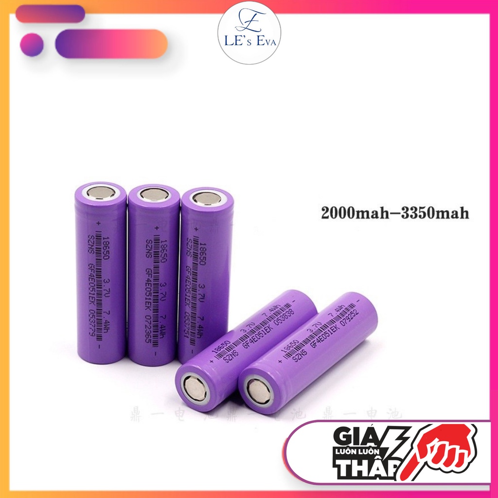 Cell pin 18650 lishen xám 1500, 2000mAh (hàng chuẩn dung lượng đã được đo kiểm chính xác)