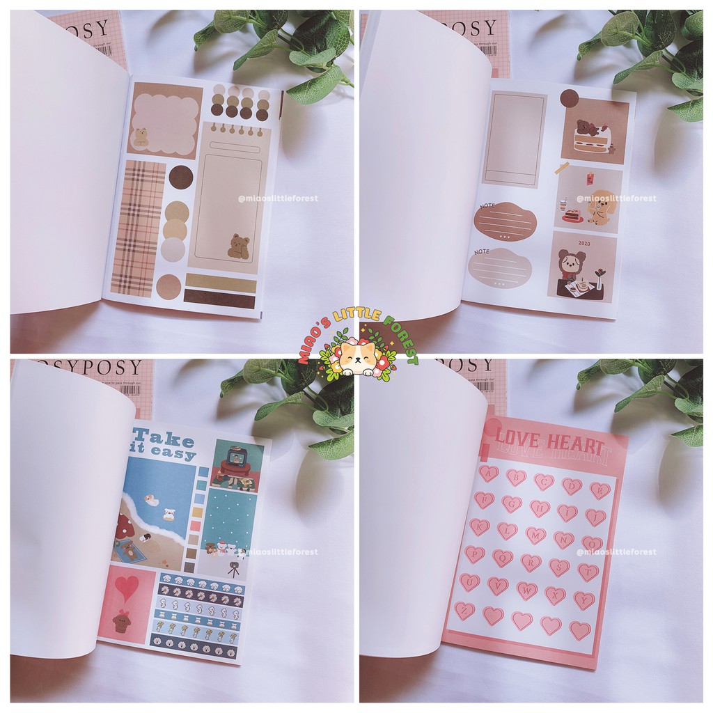 TẬP STICKER TRANG TRÍ ROSY POSY VER.CUTE | MST291