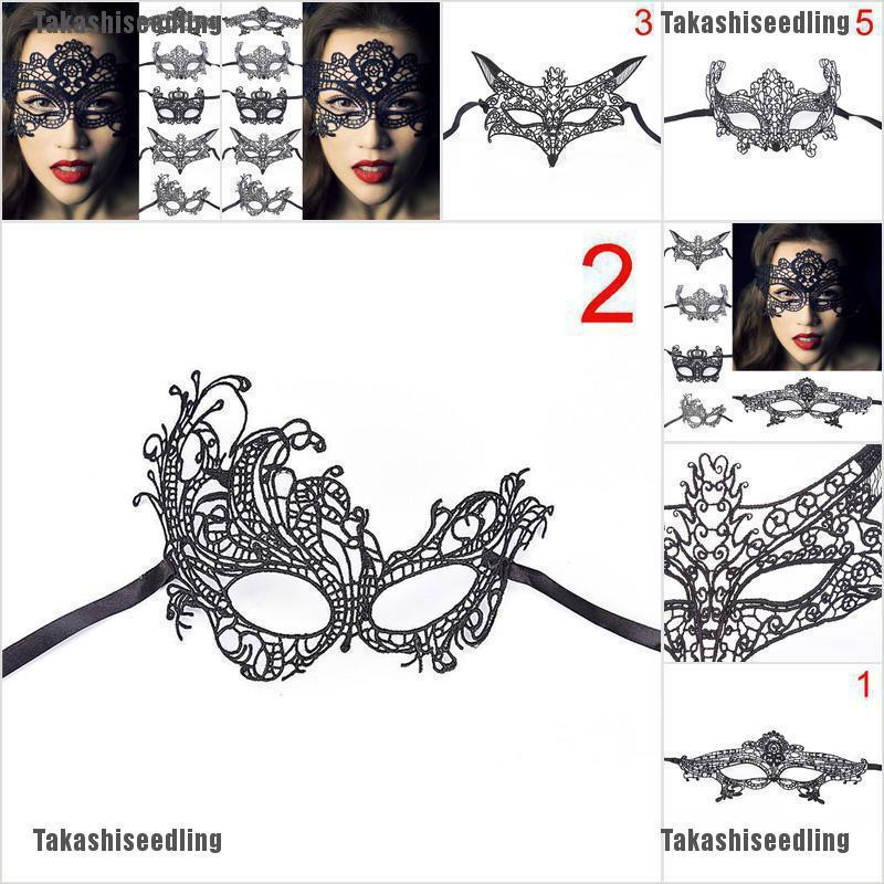 Mặt Nạ Ren Đen Hóa Trang Độc Đáo