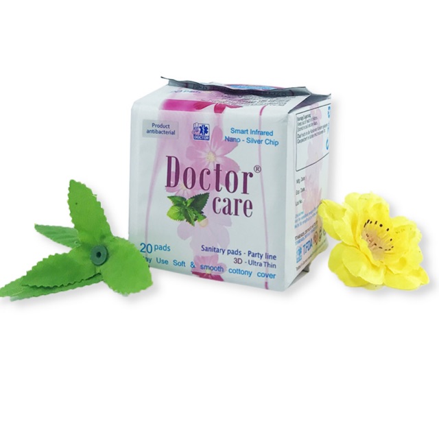 Băng vệ sinh Doctor care, thấm hút, mềm mại, chống tràn. Băng vệ sinh thảo dược an toàn