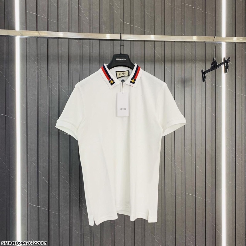 Áo Polo GC Nam Thêu Ong Siêu Đẹp - Áo Cổ Bẻ GC Thêu Hoạ Tiết Cổ Cực Chất