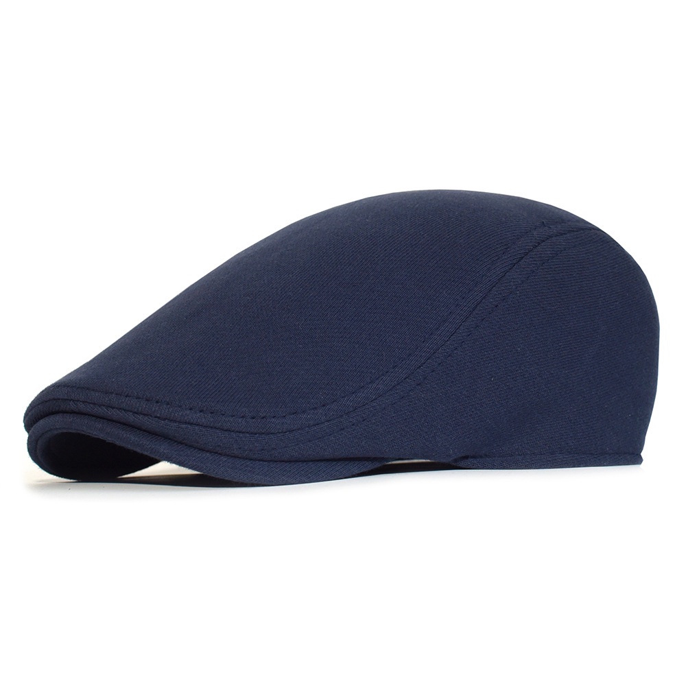 Mũ Beret Cotton Màu Trơn Mềm Mại Phong Cách Cổ Điển Thời Trang Cho Nam