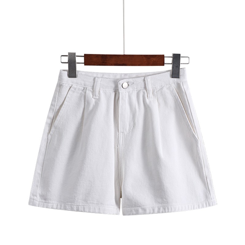 Quần Short Jean Lưng Cao Ống Rộng Thiết Kế Đơn Giản Dễ Phối Đồ | BigBuy360 - bigbuy360.vn