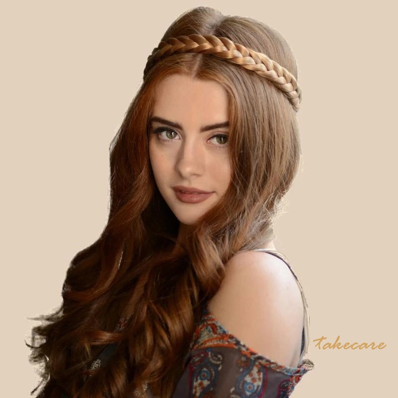 Băng Đô Cài Tóc Giả Thắt Bím 5 Bờm Hóa Trang Phong Cách Cổ Điển Aboriginal