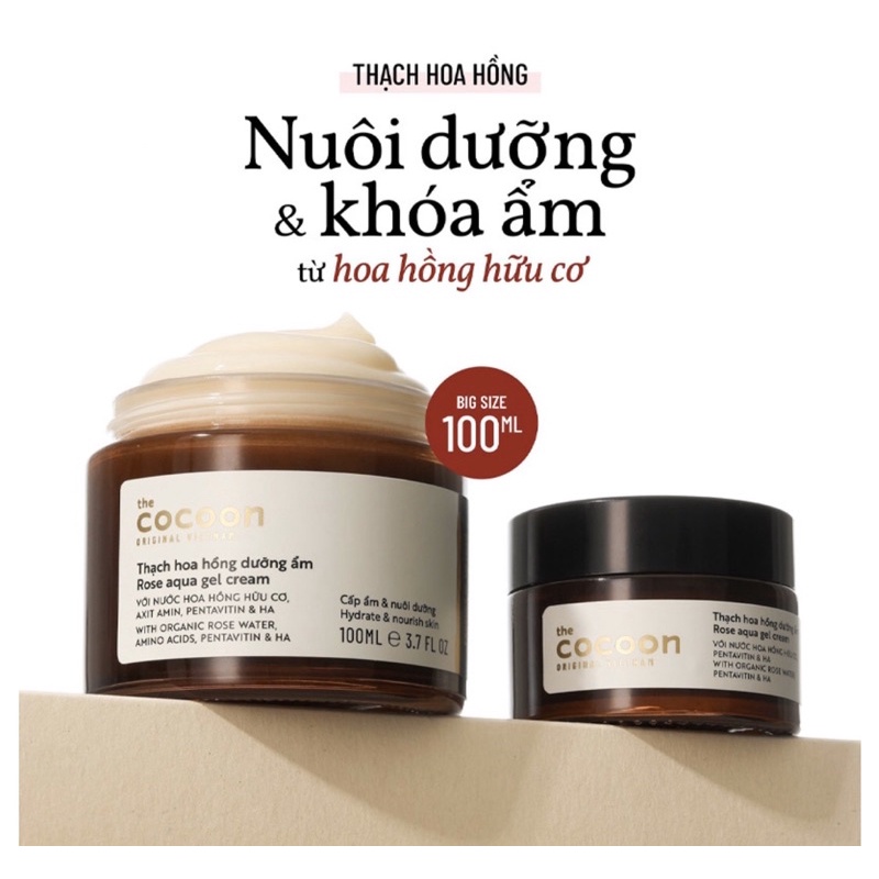 Thạch Hoa Hồng Cocoon Dưỡng Ẩm Cấp Nước