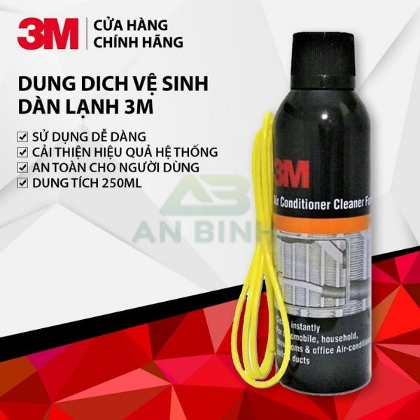 Chai Vệ Sinh Dàn Lạnh – Vệ Sinh Điều Hòa Xe Ô Tô 3M Air Conditioner Cleaner Foam Dạng Bọt - Hàng Chính Hãng 3M