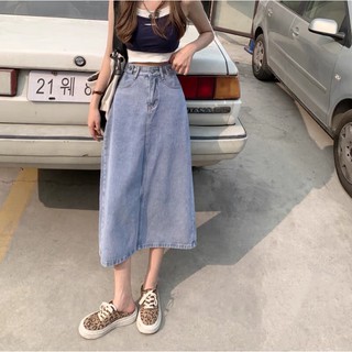 CHÂN VÁY JEANS CẠP 2 CÚC