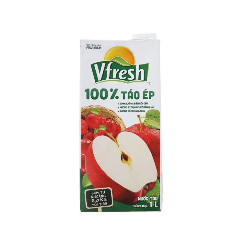 nước trái cây Vfresh táo ép 100%