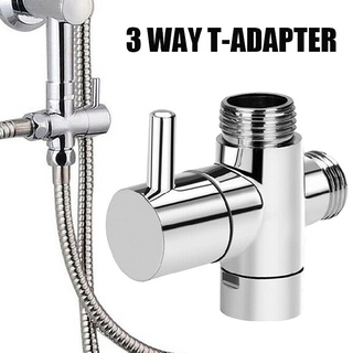 New 3 way t-adapter g1/2'' abs t-valve arm head splitter mount shower diverter