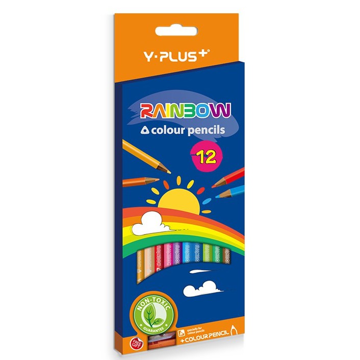 Bút Chì 12 màu cao cấp Yplus RainBow Hộp Giấy Z010RB