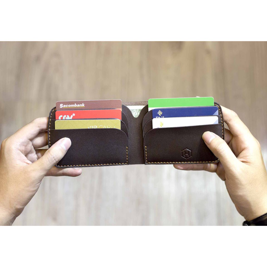 Ví da Dart Handcrafted Mini Wallet HAVIAS - Nâu Đậm