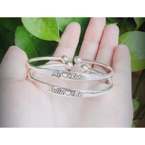 Lắc Tay Bạc Đôi Cho Mẹ Và Bé