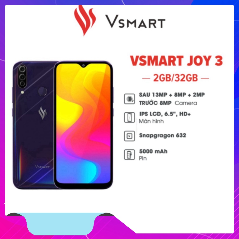 Điện thoại Vsmart Joy 3 (2GB/32GB) - sản phẩm chính hãng ((siêu sale))