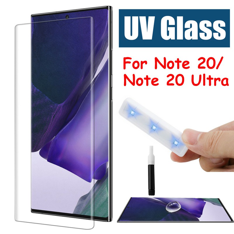 Dán kính cường lực + keo UV cho Samsung Galaxy Note 20, Note 20 Ultra - Full màn hình