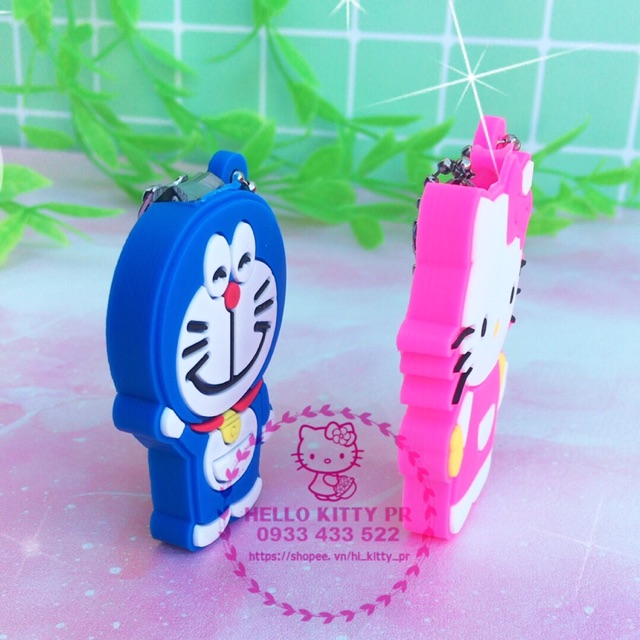 BẤM MÓNG TAY 3D HELLO KITTY &amp; DORAEMON