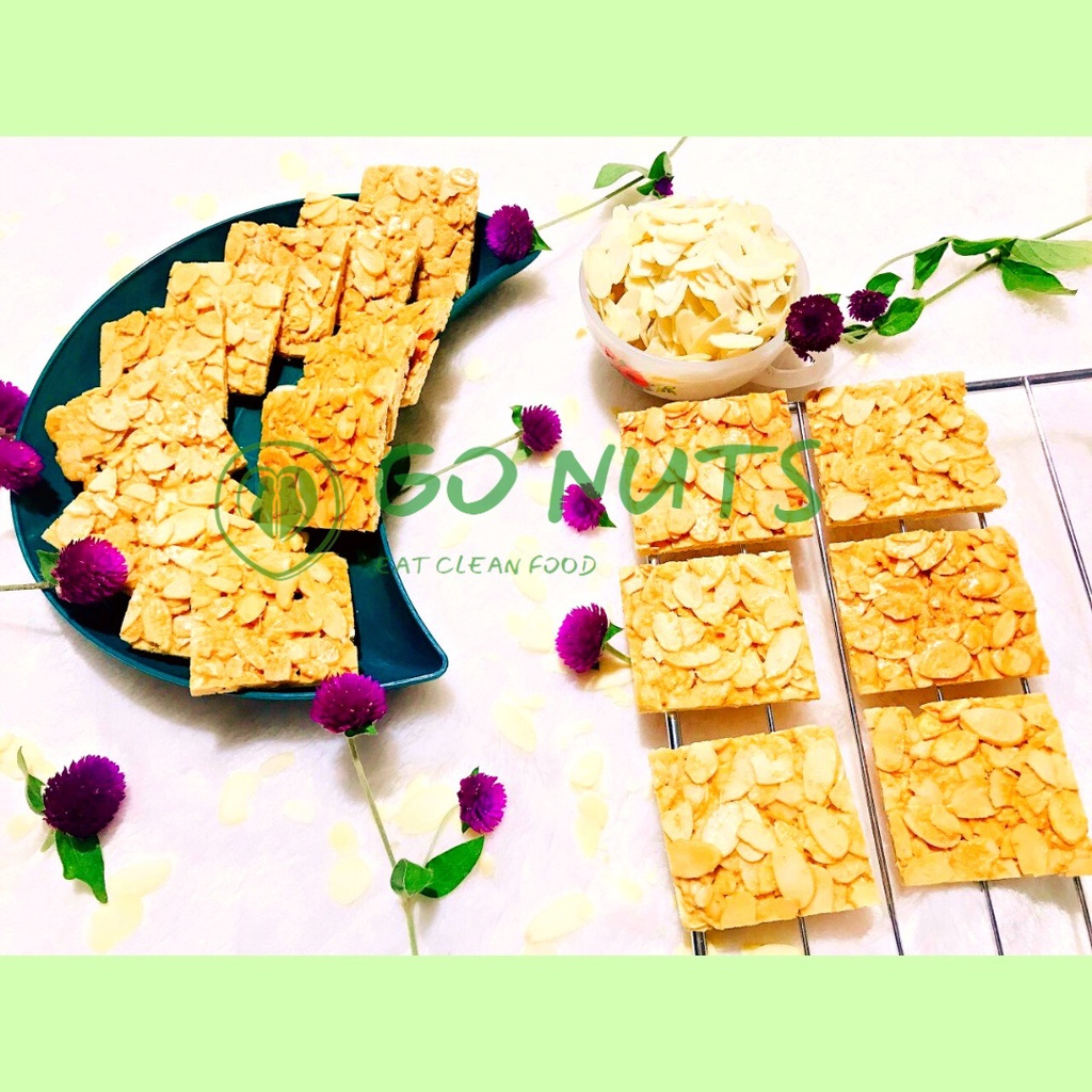 Bánh ngói hạnh nhân GONUTS không đường Bánh ăn kiêng hỗ trợ giảm cân Bánh hạt dinh dưỡng ngũ cốc bánh healthy thực dưỡng