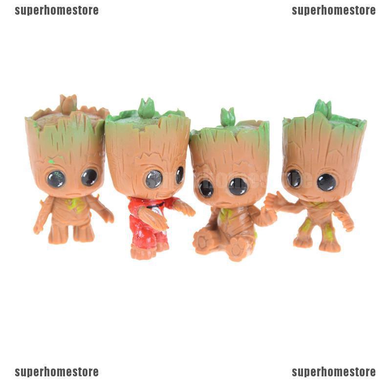 Set 4 mô hình đồ chơi nhân vật Baby Groot trong phim Guardians of the Galaxy