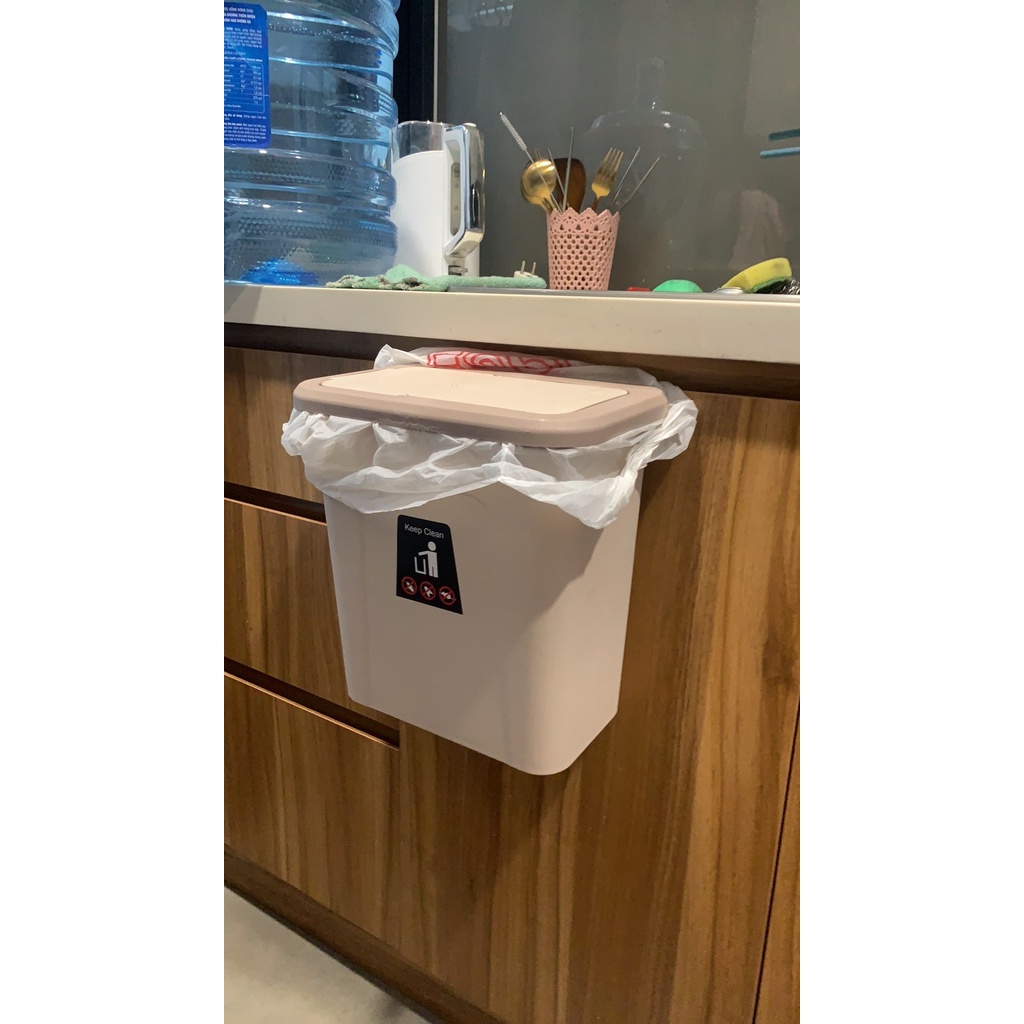 Thùng rác treo tủ có nắp đậy vệ sinh sạch sẽ chống côn trùng Royal