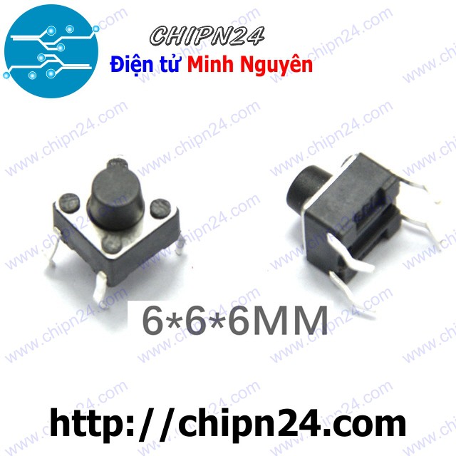 [10 CÁI] Nút nhấn 4 chân 6x6x6mm DIP