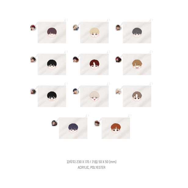 WANNA ONE WINTER POPUP STORE -  SET TÚI LÔNG + MÓC KHOÁ