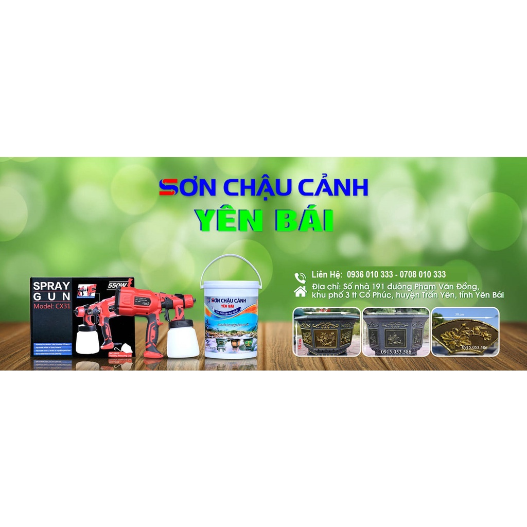 [Nhiều Mầu] Sơn Chậu Cảnh Yên Bái Sơn Hệ Nước Chuyên Dụng Lót Kiềm Sẵn Quét 1 lớp Duy Nhất  !!