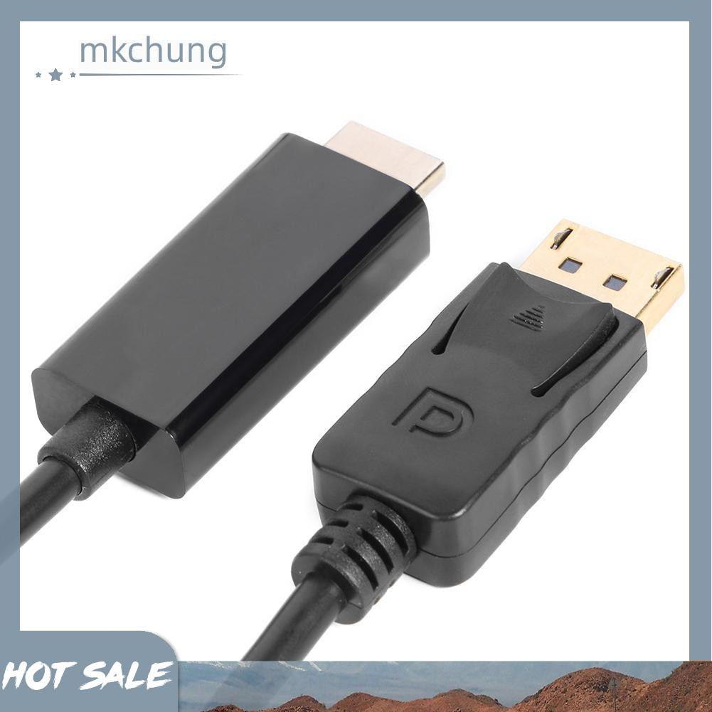 Dây Cáp Chuyển Đổi 1.8m Từ Cổng Display Port Sang Hdmi Mạ Vàng 1080p Dp Sang Hdmi