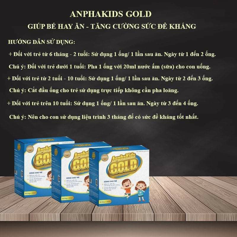 Anphakids GOLD_Siro ăn ngon tăng sức đề kháng