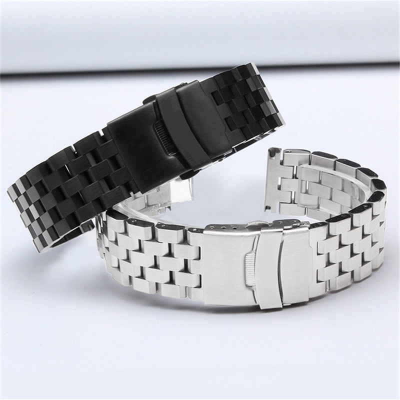 Dây Đeo Đồng Hồ Bằng Thép Không Gỉ 18mm 20mm 22mm 24mm Cho Seiko