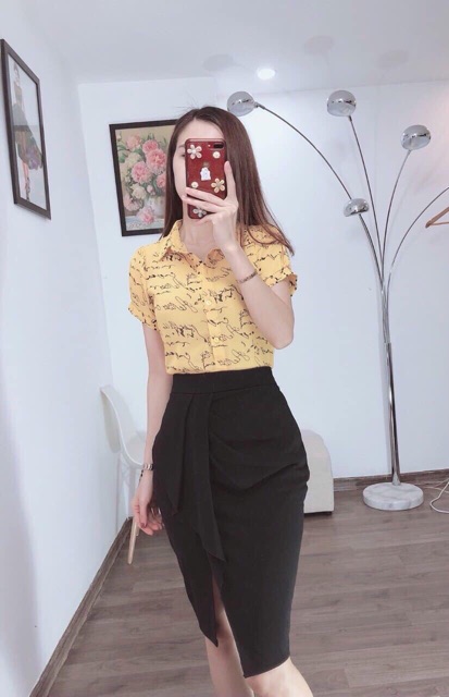 CHÂN VÁY BÈO CHÉO XẺ TRƯỚC [FREESHIP TỪ 99K