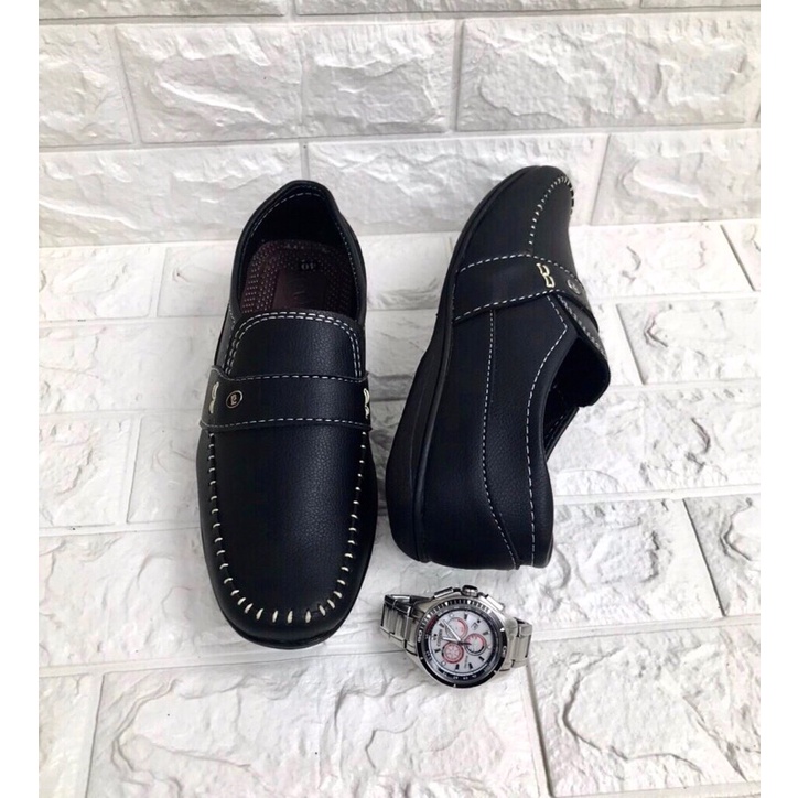 Giày mọi nam mẫu mới , phom đẹp , mã GM06 , size từ 39 - 44 , màu đen sang trọng lịch lãm