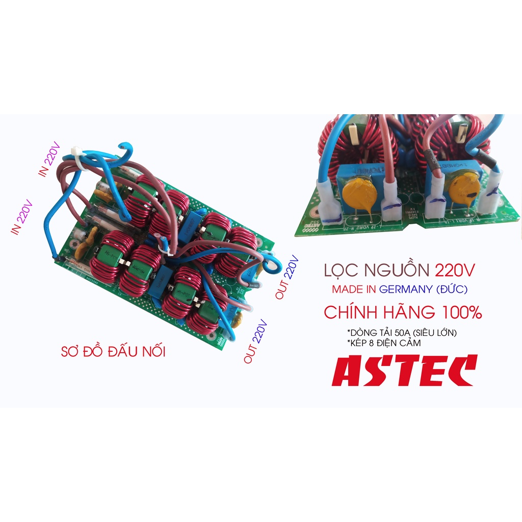 Bộ lọc nguồn 6000W ASTEC Đức 4 cấp độ