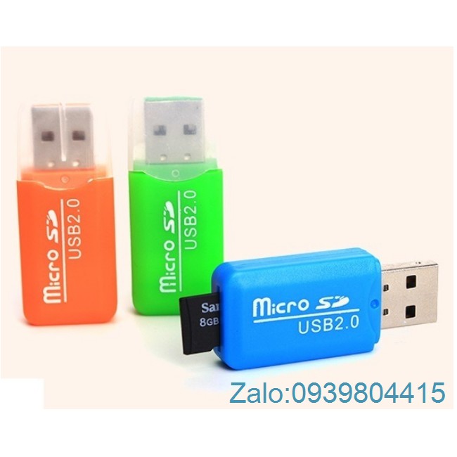 Freeship 99k TQ_Đầu đọc thẻ nhớ MicroSD nhiều màu
