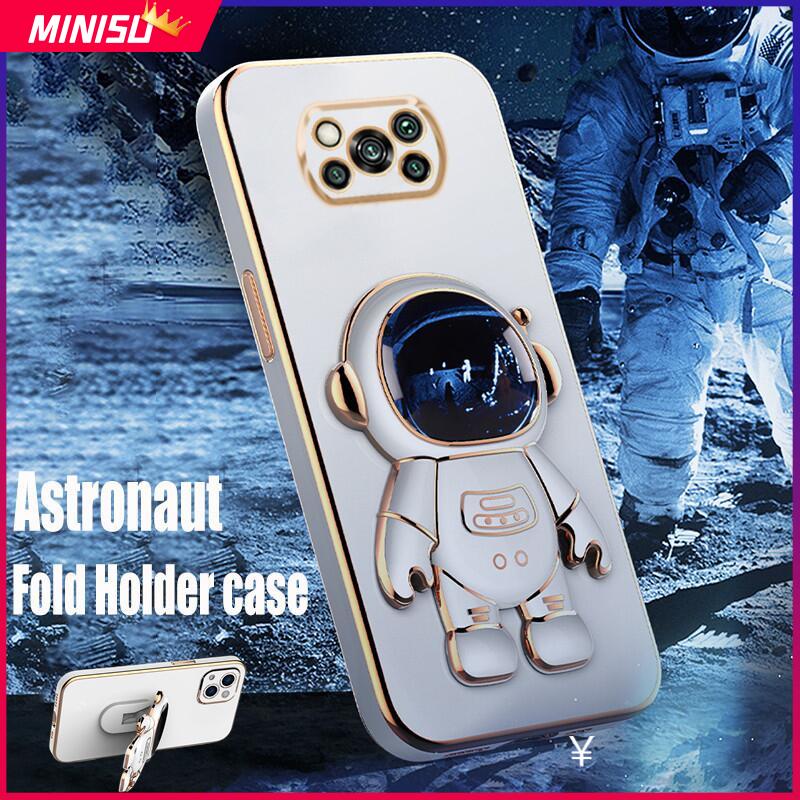 Ốp Điện Thoại Silicone Mềm Có Giá Đỡ Hình Phi Hành Gia Cho Xiaomi Poco X3 X5 Pro NFC X4 GT F3 M3 M4 Pro