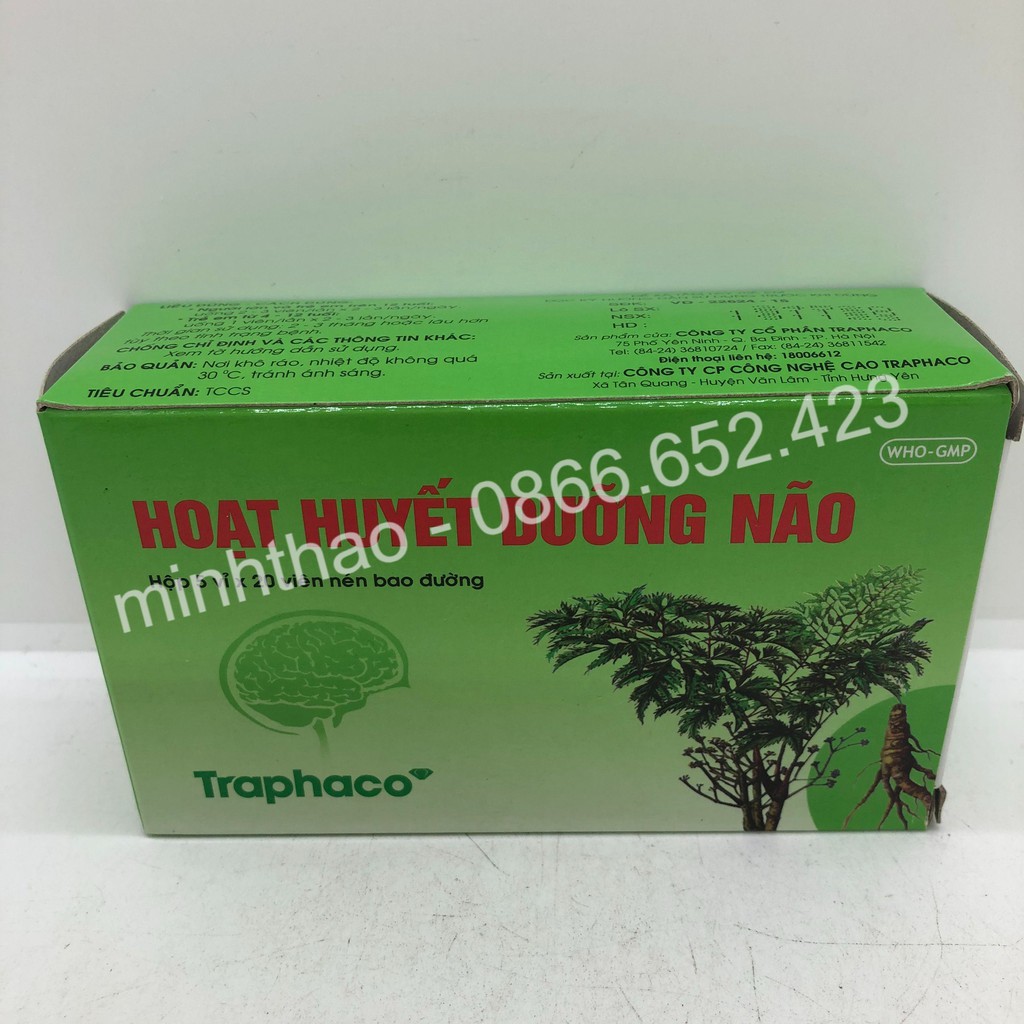 Hoạt Huyết Dưỡng Não Traphaco Hộp 100 viên | Thế Giới Skin Care
