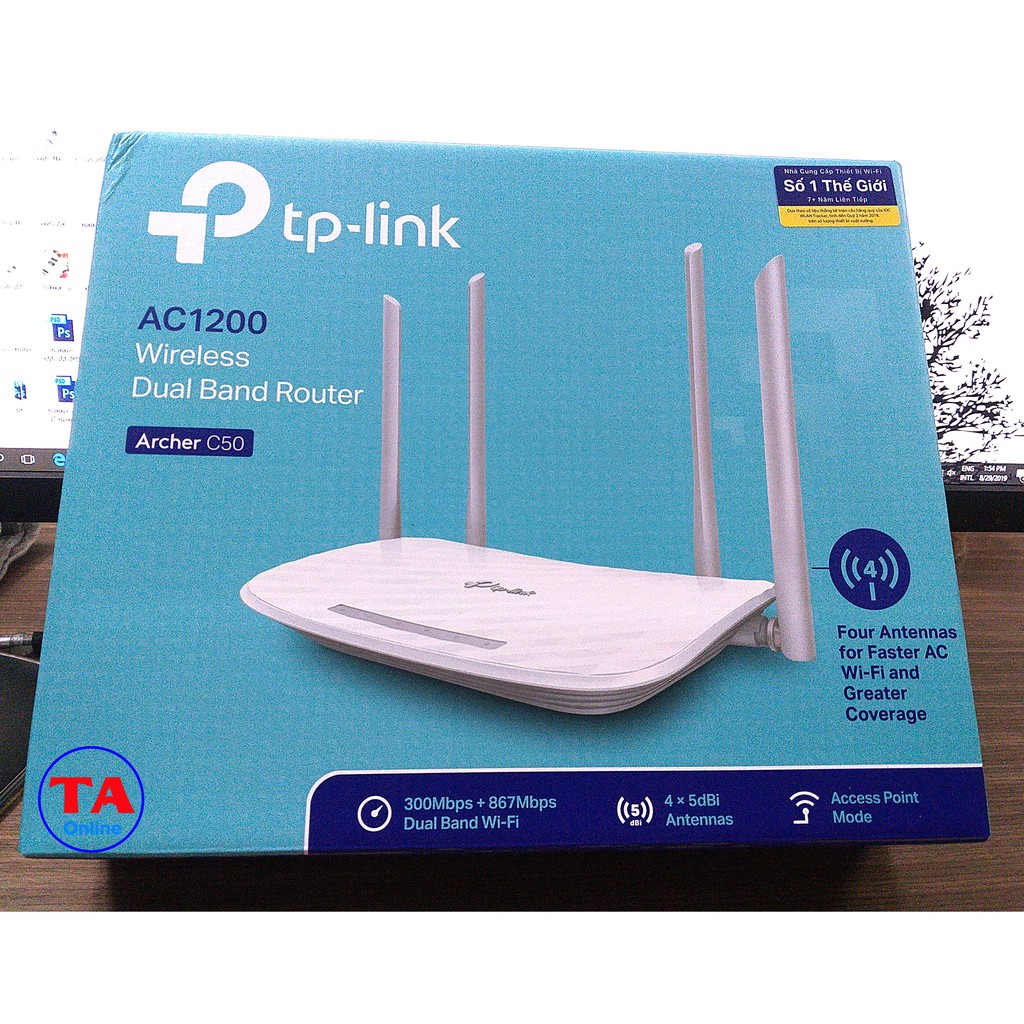 Bộ phát wifi Tplink Archer C50 - 2 băng tần - Tốc độ 1167Mbps. | BigBuy360 - bigbuy360.vn